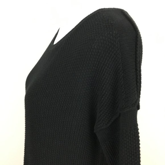 Vince cashmere cotton seed stitch waffle knit boxy relaxed fit pullover sweater - Picture 7 of 16